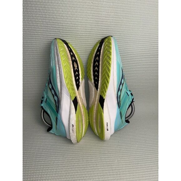 Saucony Tempus Running Athletic Shoes Sneakers Women's Size 9.5 Cool Mint/Acid - Picture 6 of 9